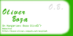 oliver boza business card